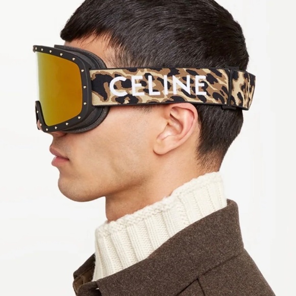 New! Celine Ski Mask C40196U 99C, Gold Mirror, Authentic - Picture 15 of 16